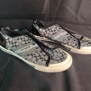 Coach Signature Canvas Tennis Shoes 7B